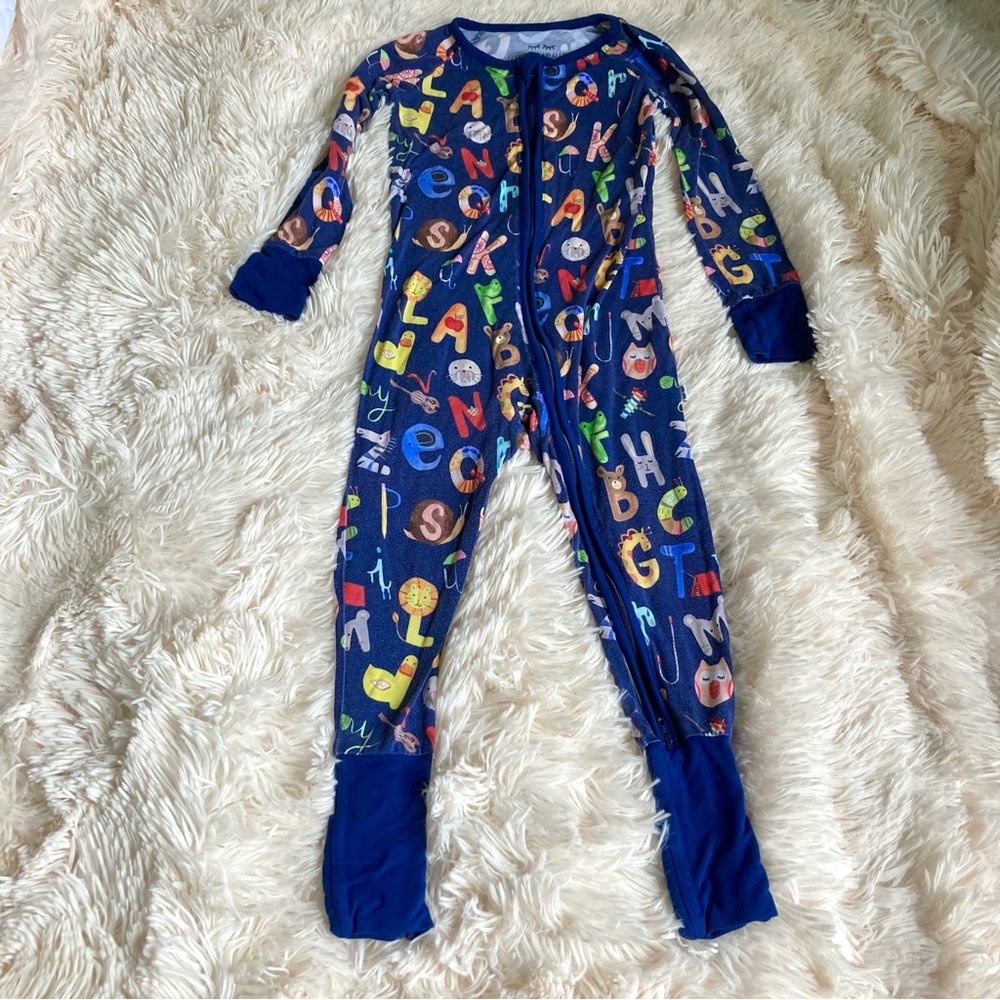 Little Sleepies Navy Alphabet Zippy 18/24